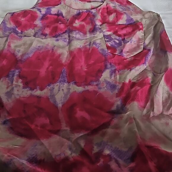 Wilfred Women's Racer Back Silk Top Hot Pink/ Beige XS - Picture 14 of 16